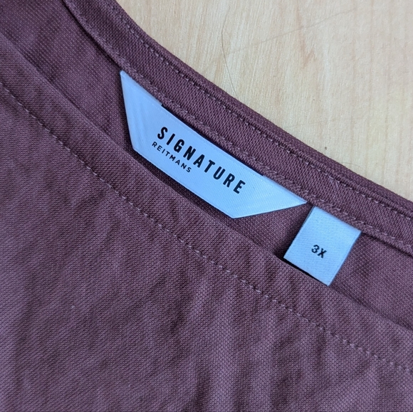 Reitmans Deep Brown Buttoned Tank Top - Picture 3 of 4